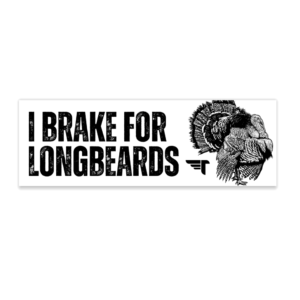 "I Brake for Longbeards" Sticker - Black/White
