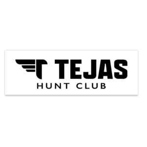 Tejas Hunt Club Classic Sticker - Black/White